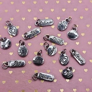 Silver Inspirational Charms Set 15 Pc.